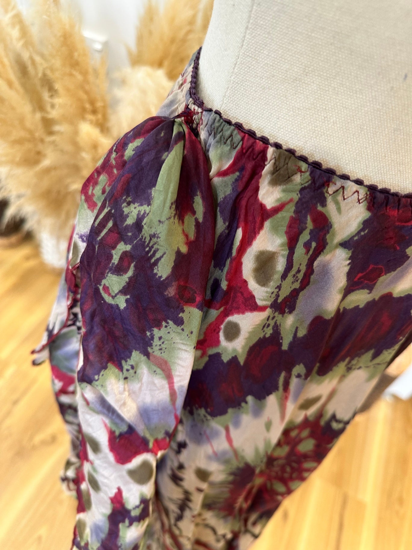 Philosophy - Skirt - Size 12 - Silk - Multicolour / Tie Dye