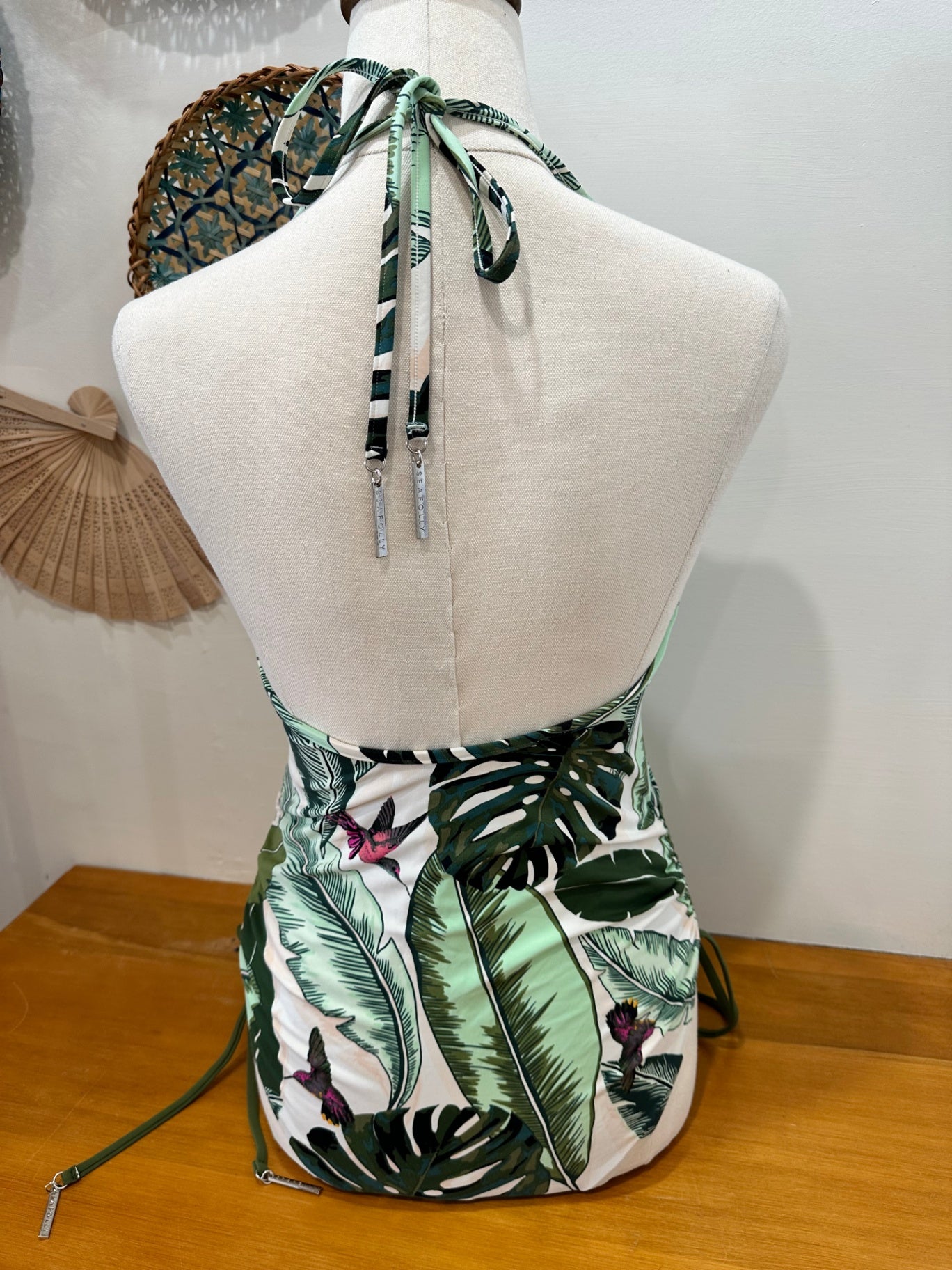 Seafolly - One Suit Swimsuit - Size 10 - Green / White / Tropical