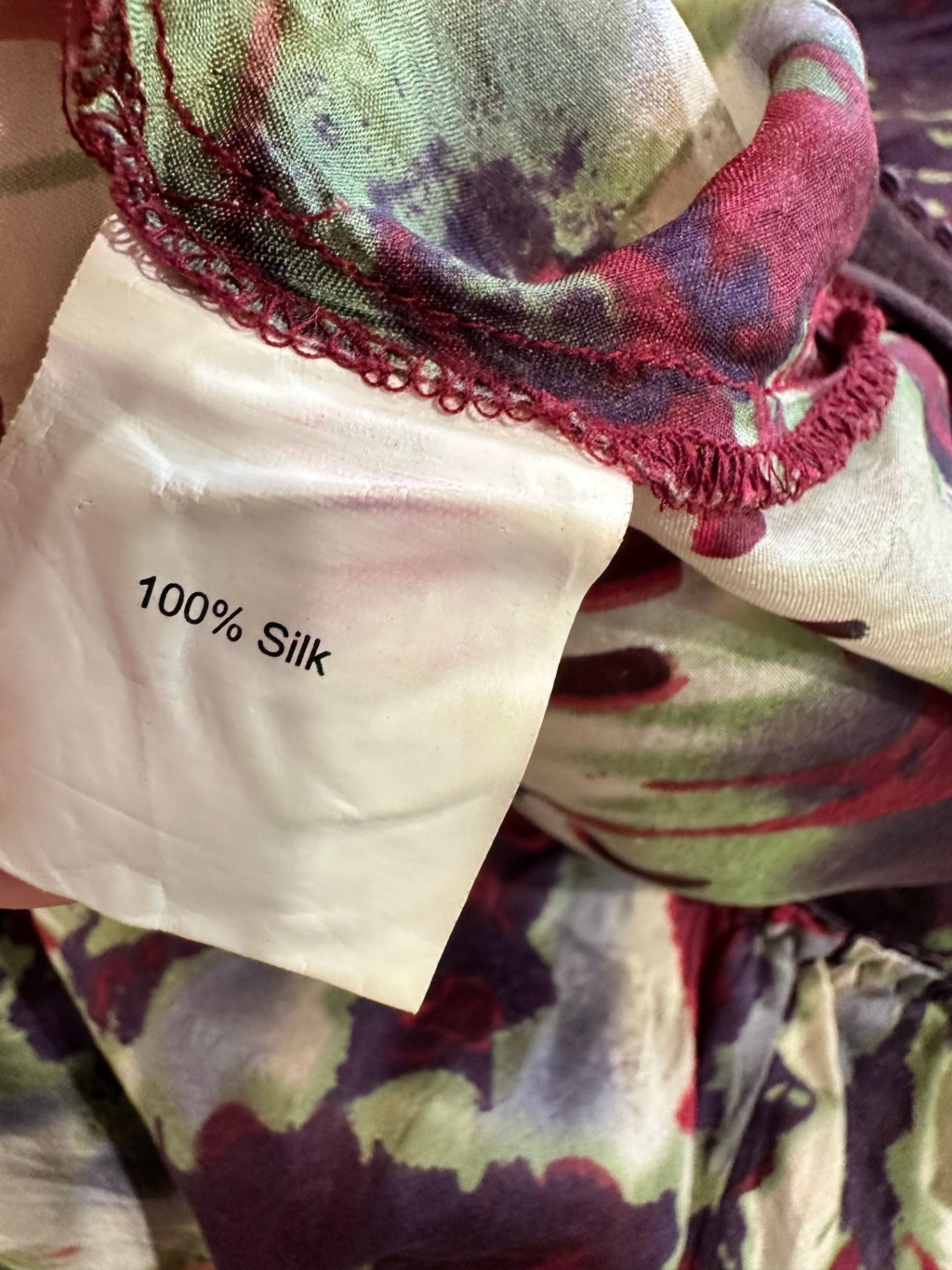 Philosophy - Skirt - Size 12 - Silk - Multicolour / Tie Dye