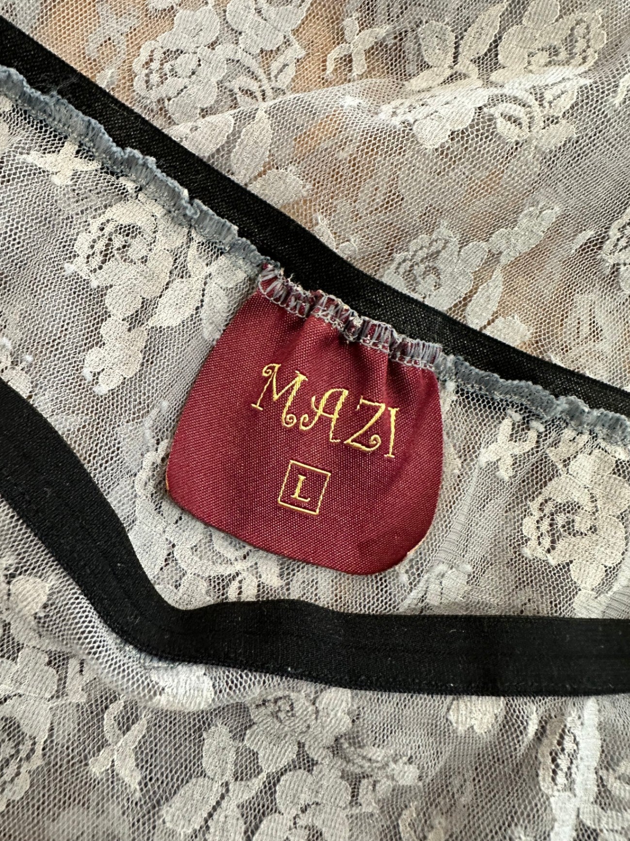 Vintage Y2K - Grey Lace Skirt - Medium