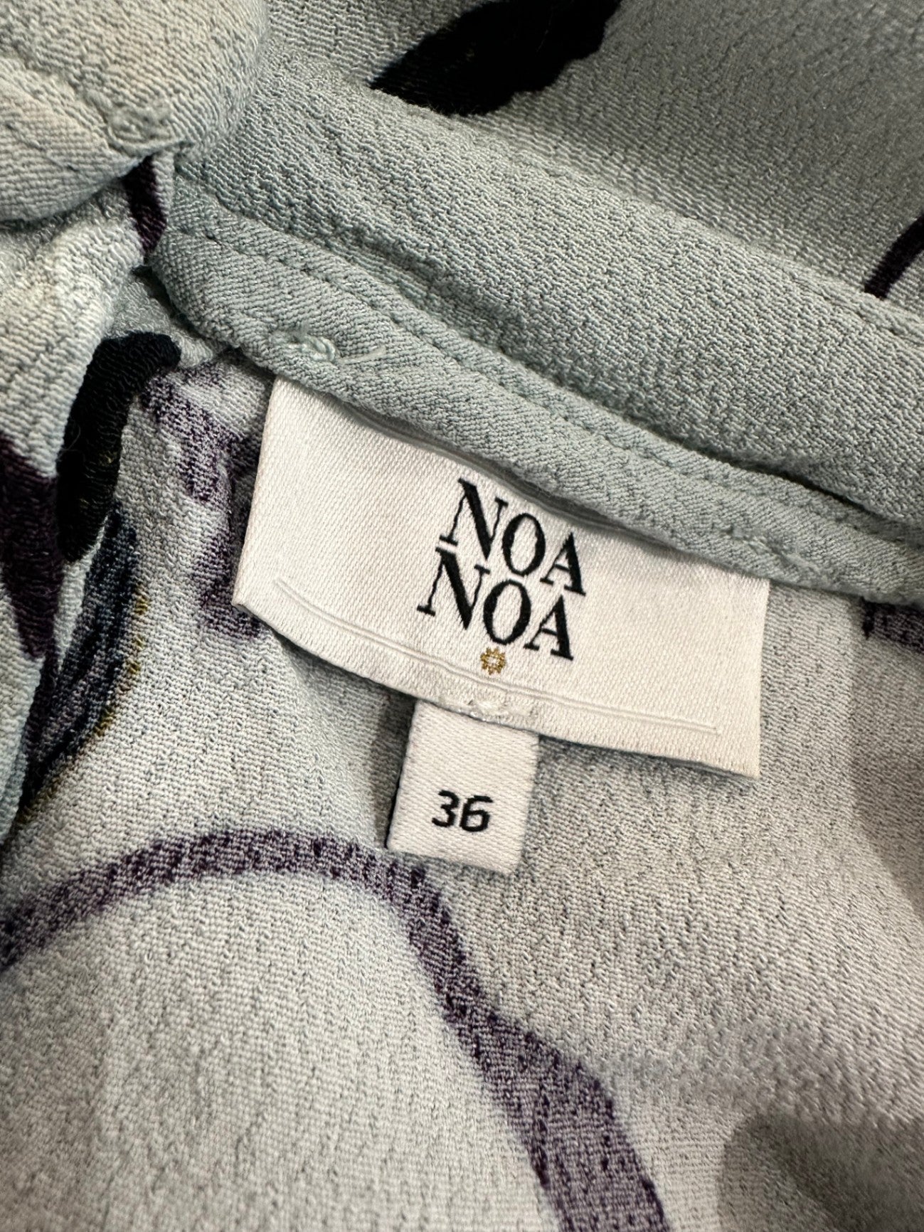 Noa Noa Dress - Medium - Light blue with floral print