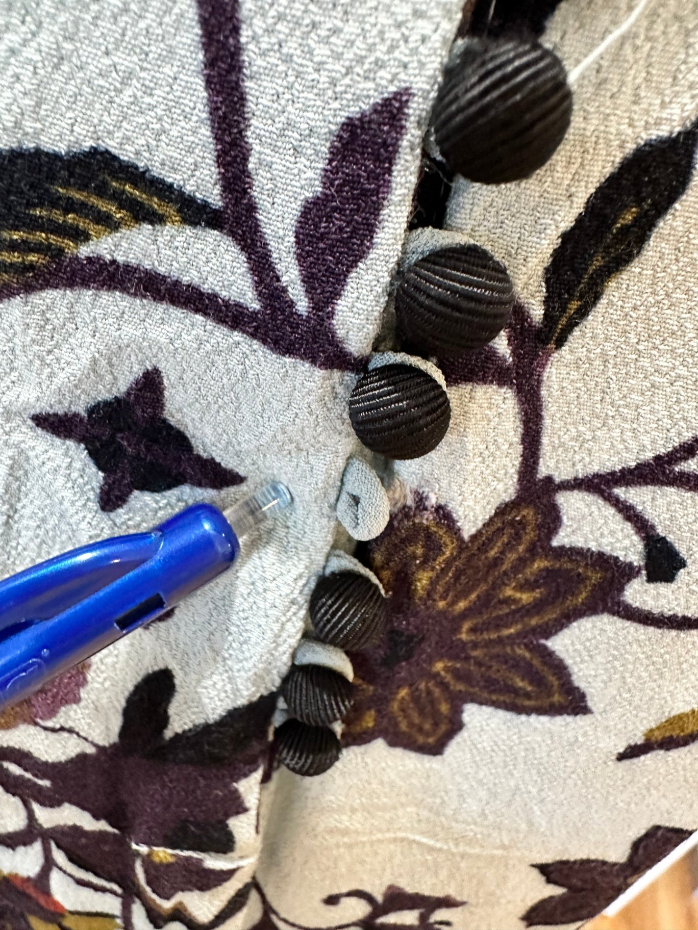 Noa Noa Dress - Medium - Light blue with floral print