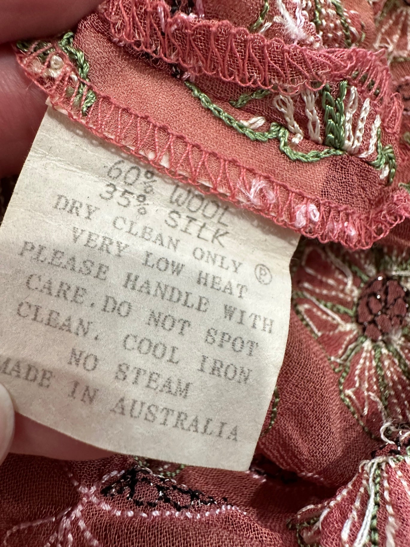 Alannah Hill - Lace Skirt w Embroidery - Size 14 - Pink