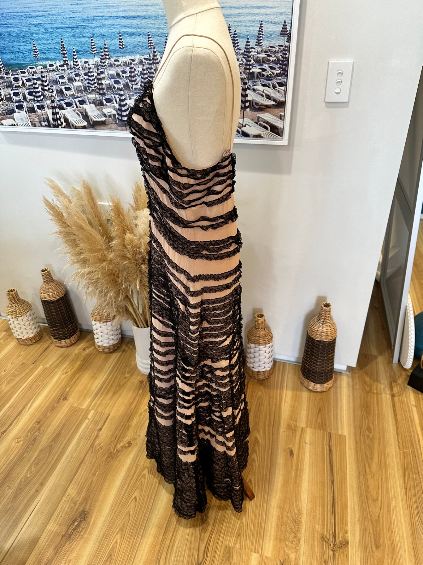 Lisa Ho - Y2K Dress - Size 12 - Pink / Black