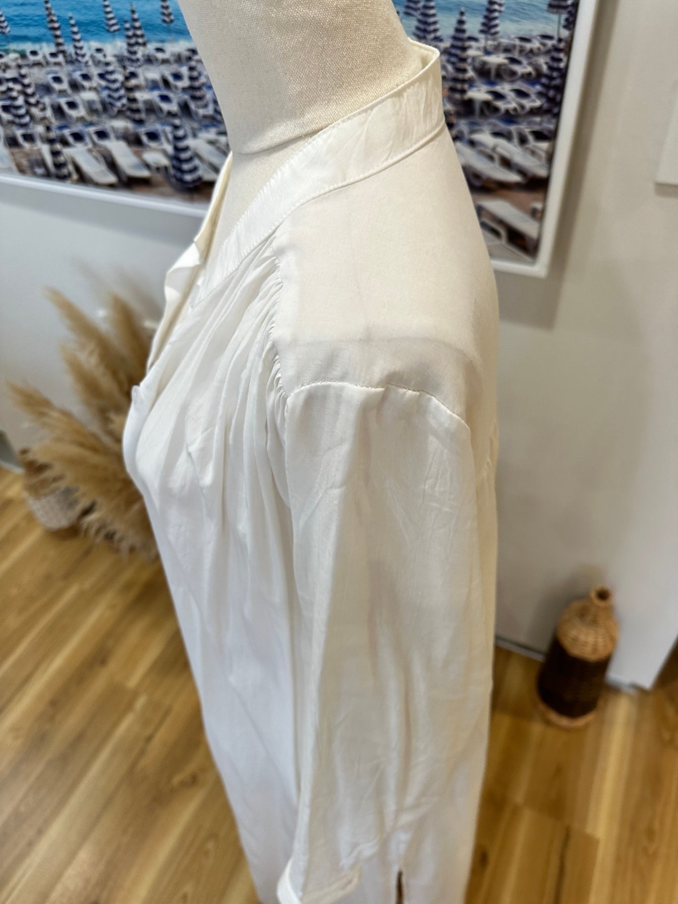 White / Cream - Long line Duster Jacket - Summer-weight - One Size