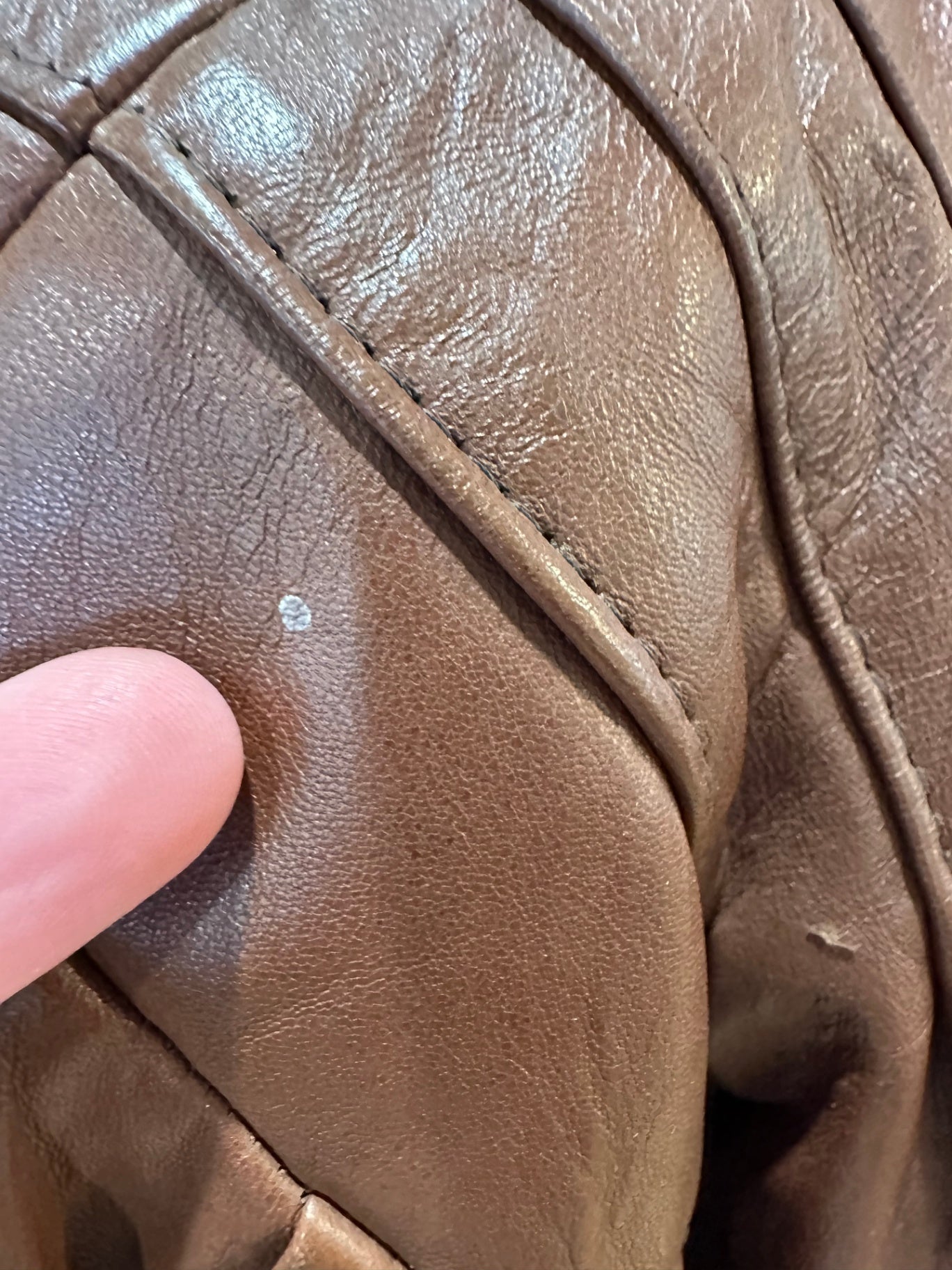 Vintage 80's Leather Jacket - Medium - Tan Brown