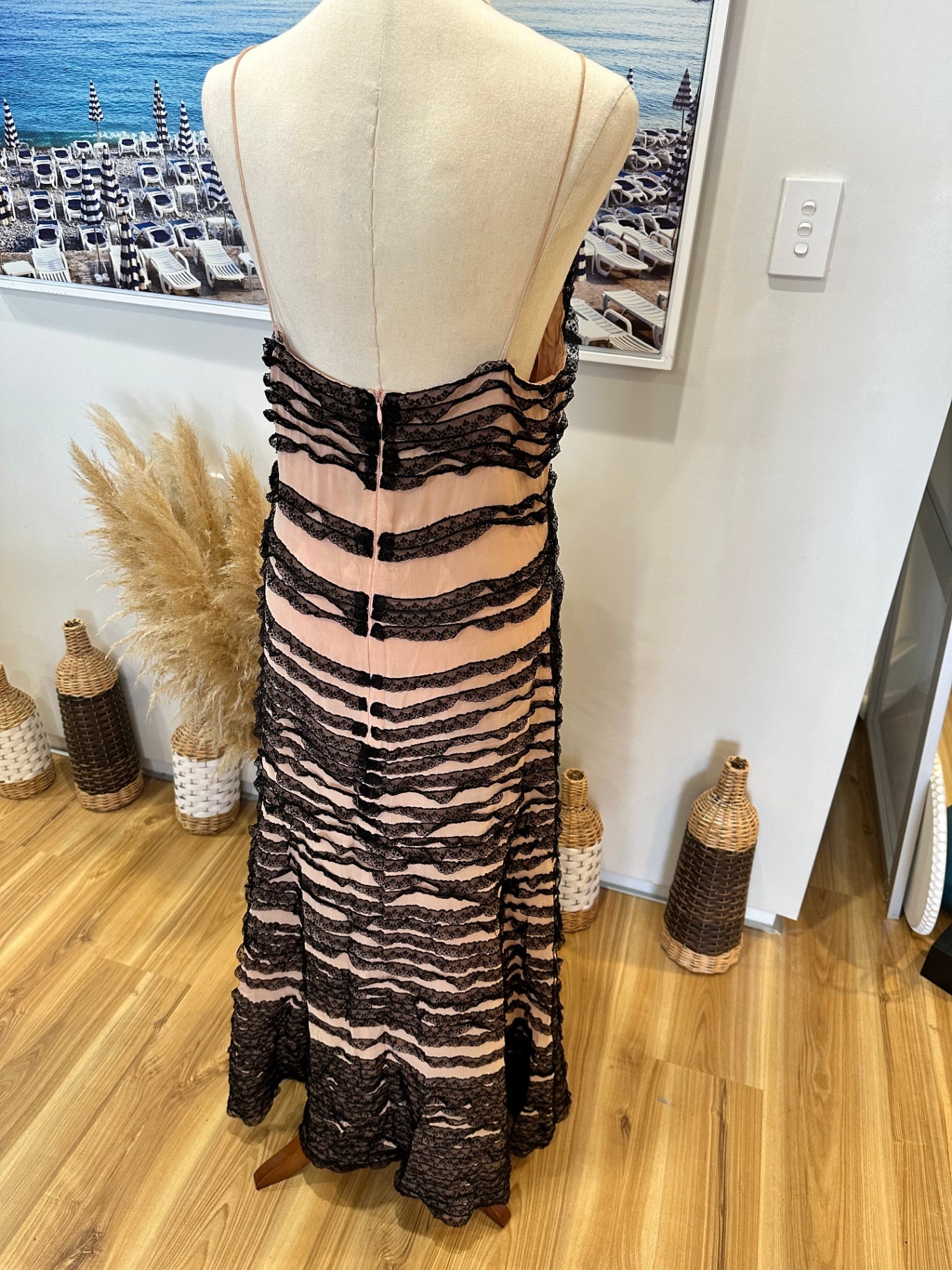 Lisa Ho - Y2K Dress - Size 12 - Pink / Black