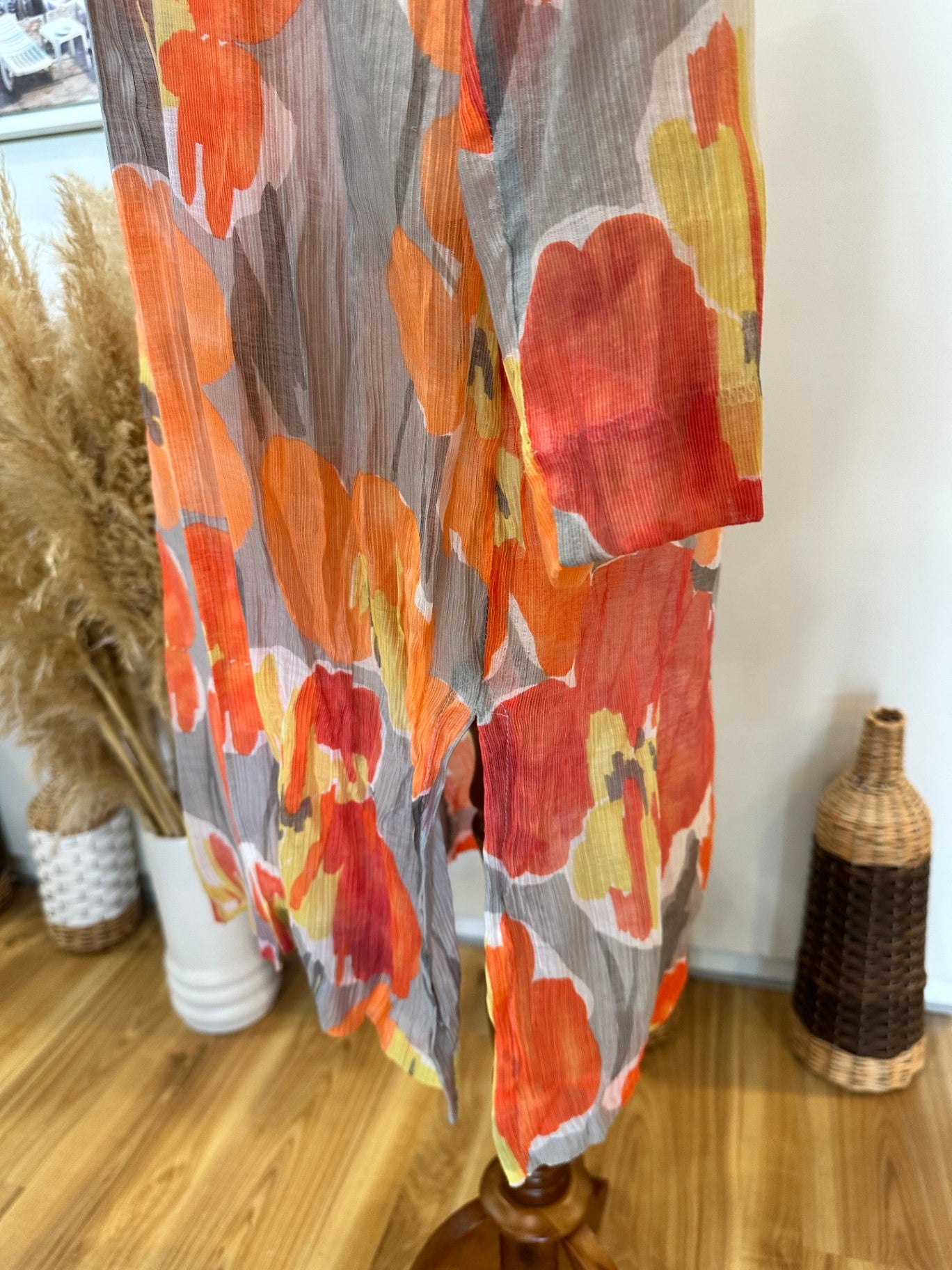 Longline Summer Jacket - Size 16 - Orange, Red, Yellow