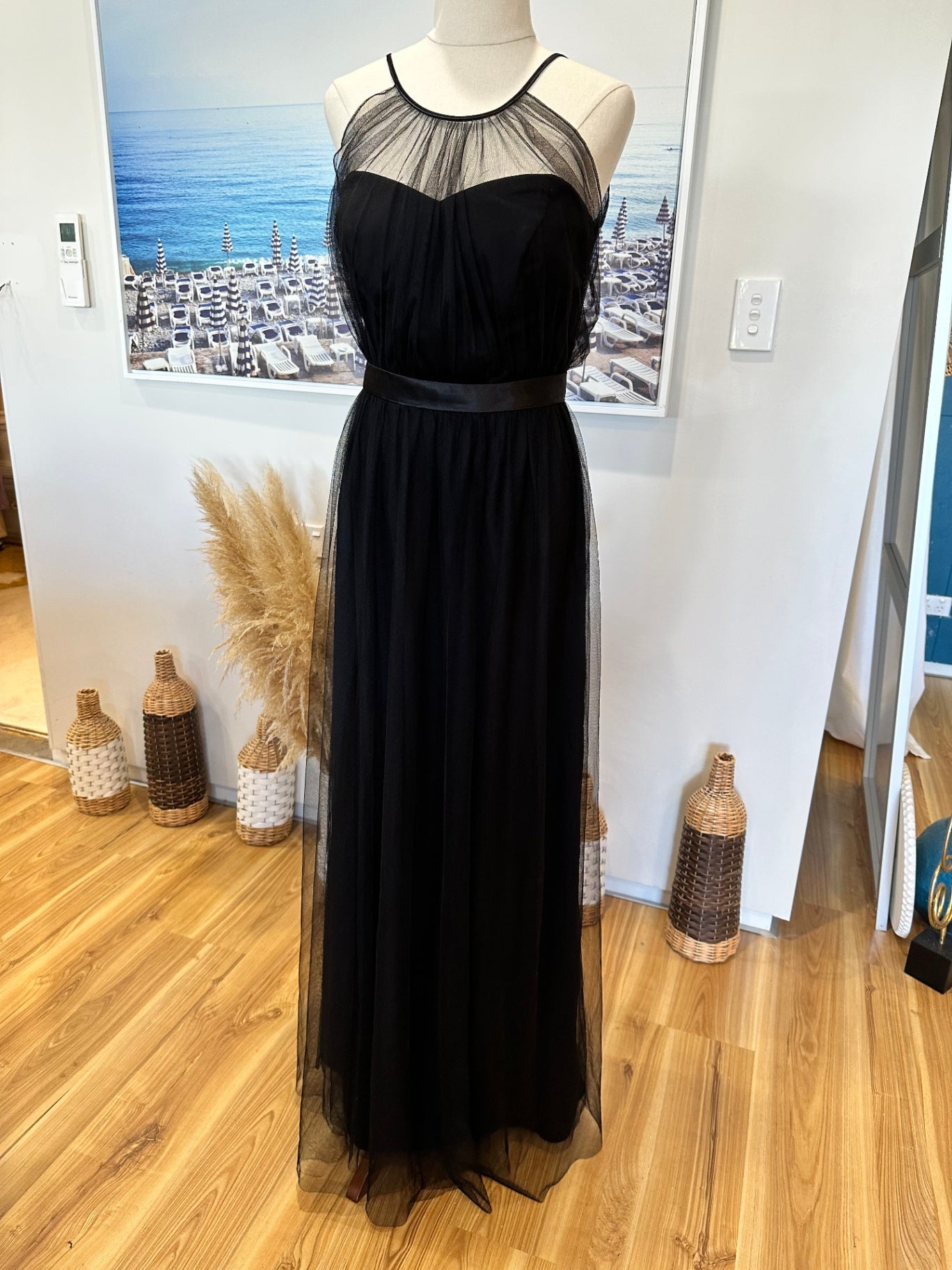 Moir - Whimsigoth / Dark Academia - Maxi Dress - Size 4 - Black