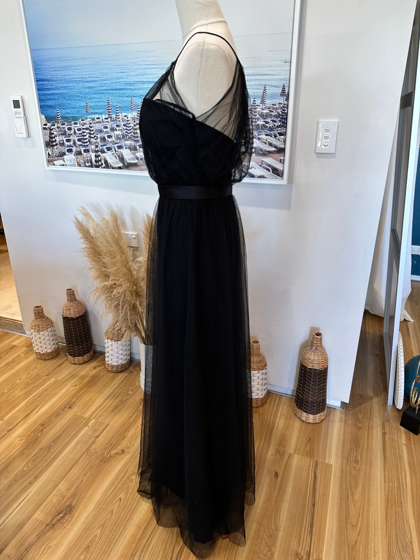 Moir - Whimsigoth / Dark Academia - Maxi Dress - Size 4 - Black