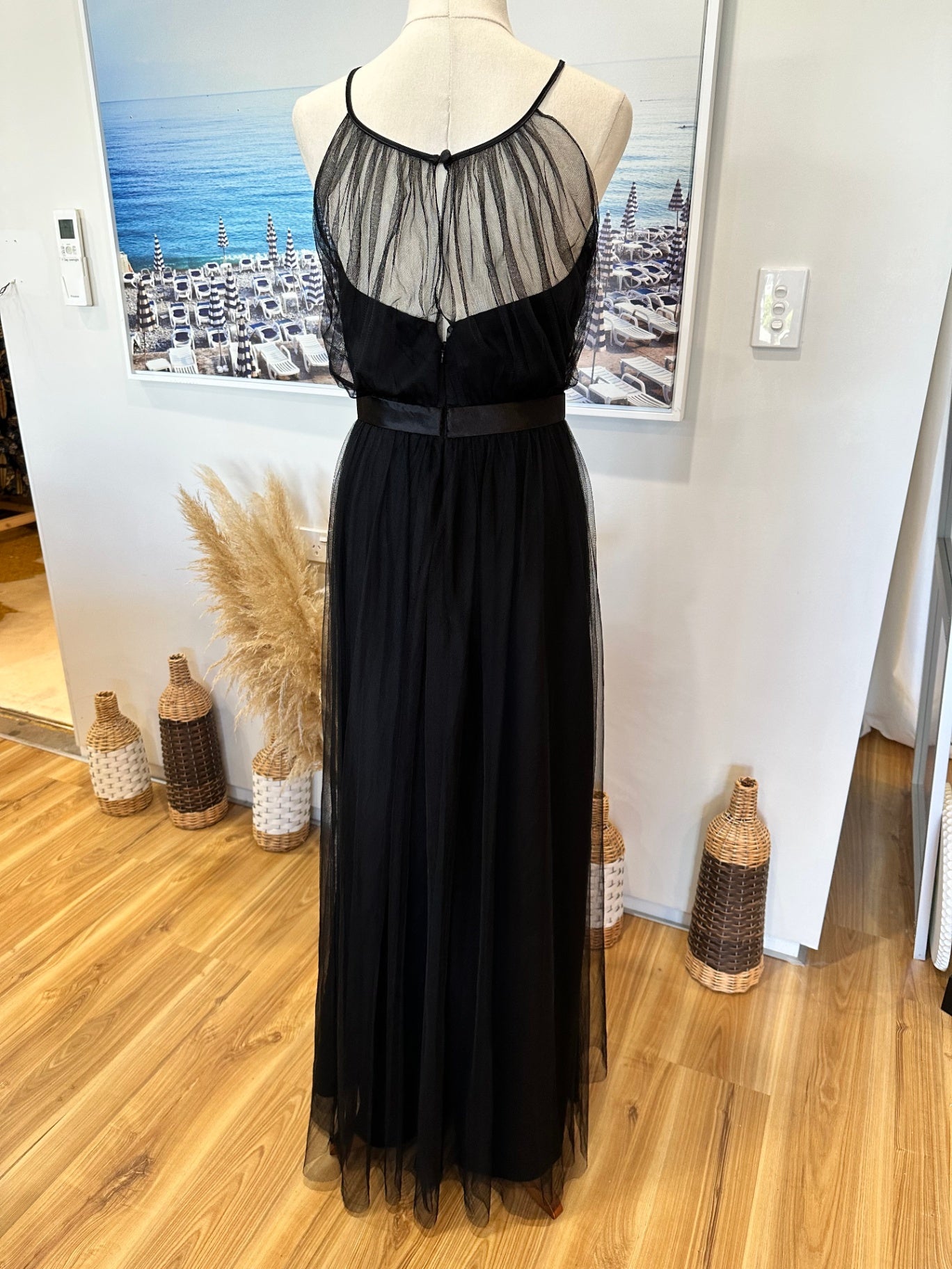 Moir - Whimsigoth / Dark Academia - Maxi Dress - Size 4 - Black