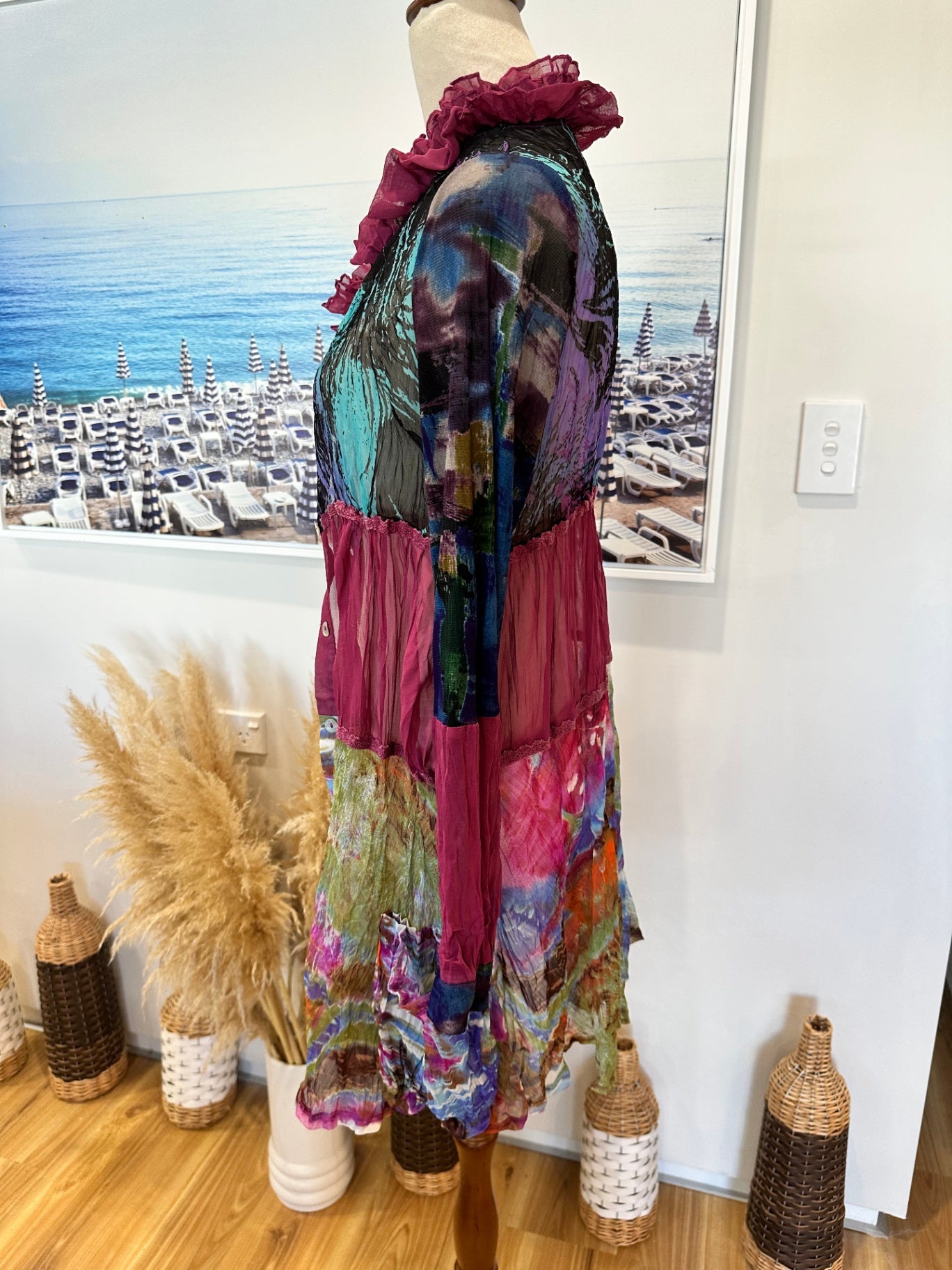 Democracy - Sheer Longline Cardigan - Size 8