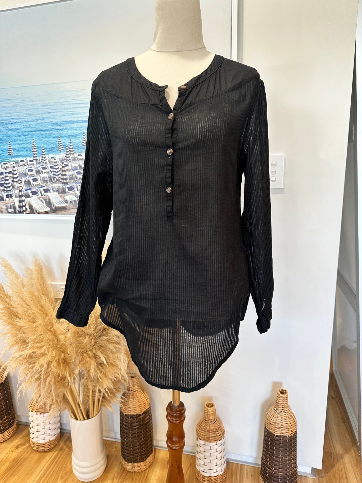 Volcom - Black Blouse - Extra Small / Small