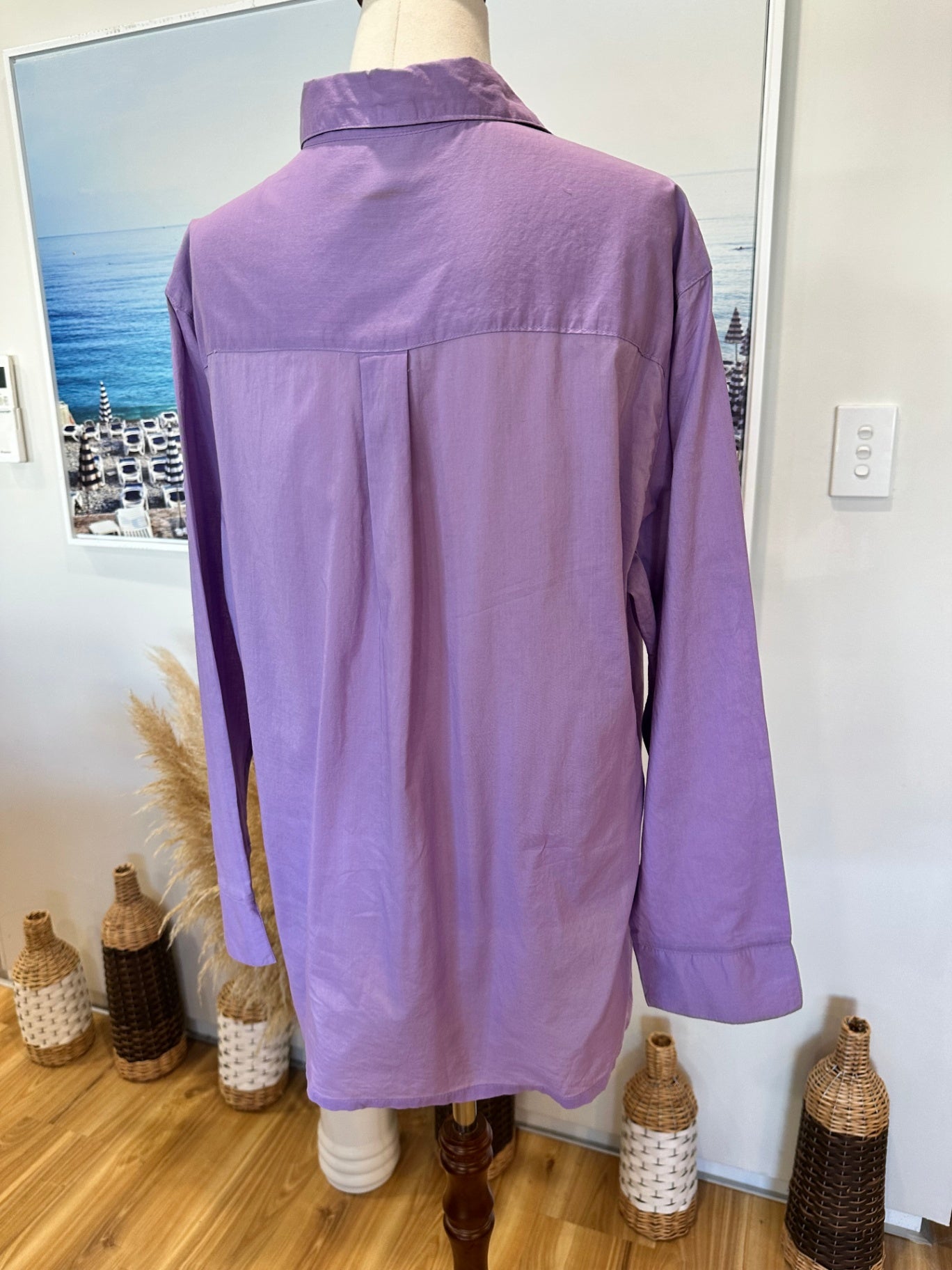 Capture - 100% Cotton Shirt - Size 16 - Lavender