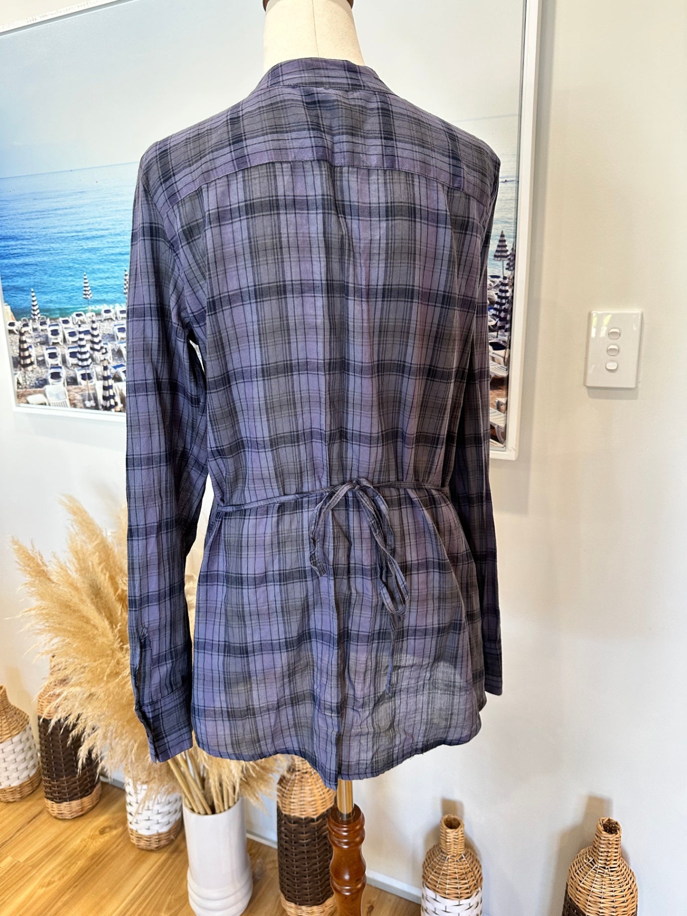 George - 100% Cotton Shirt - Size 10 - Purple and Black