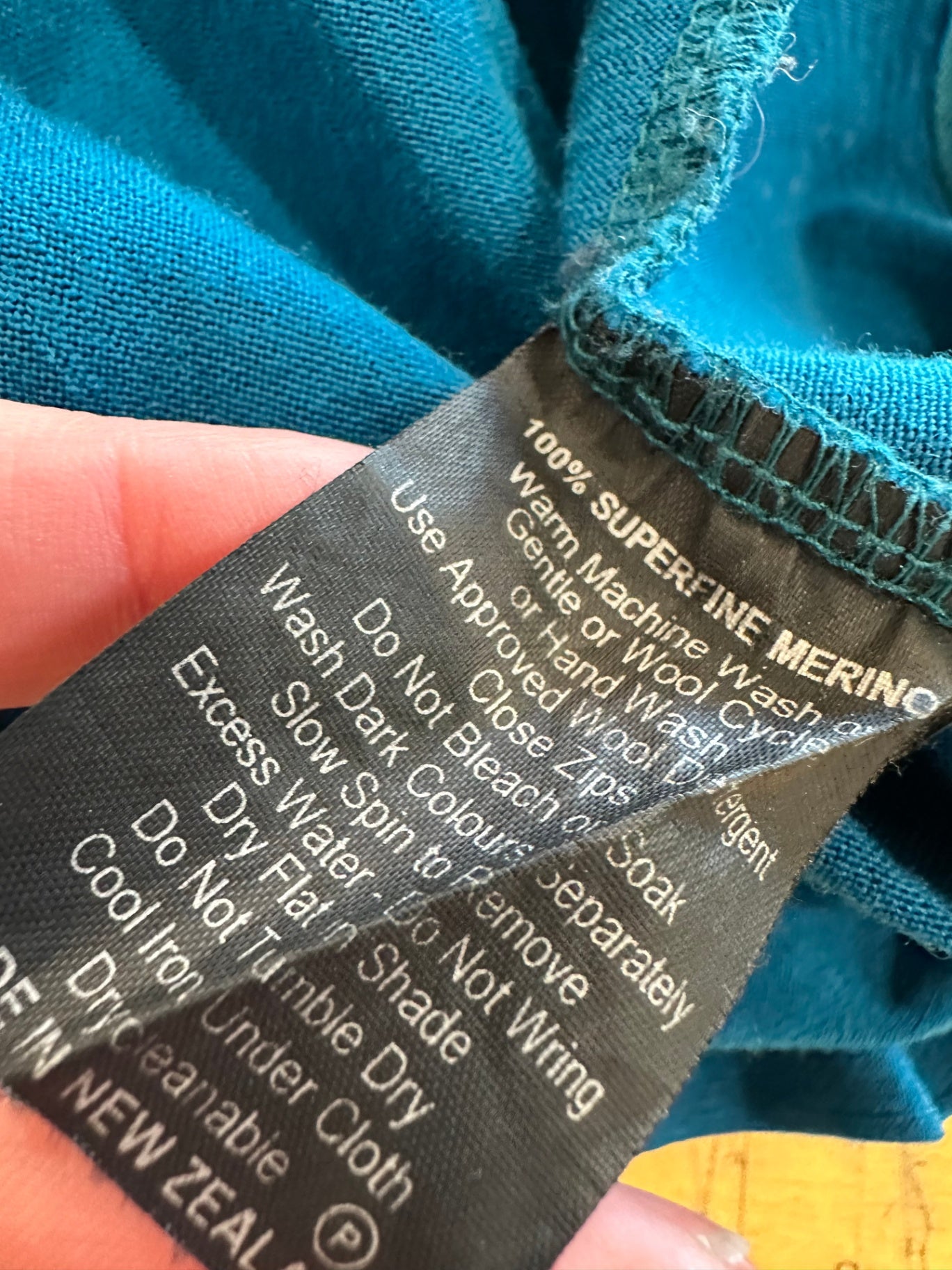 My Merino - Cowl Neck Merino Top - Size 10 - Teal