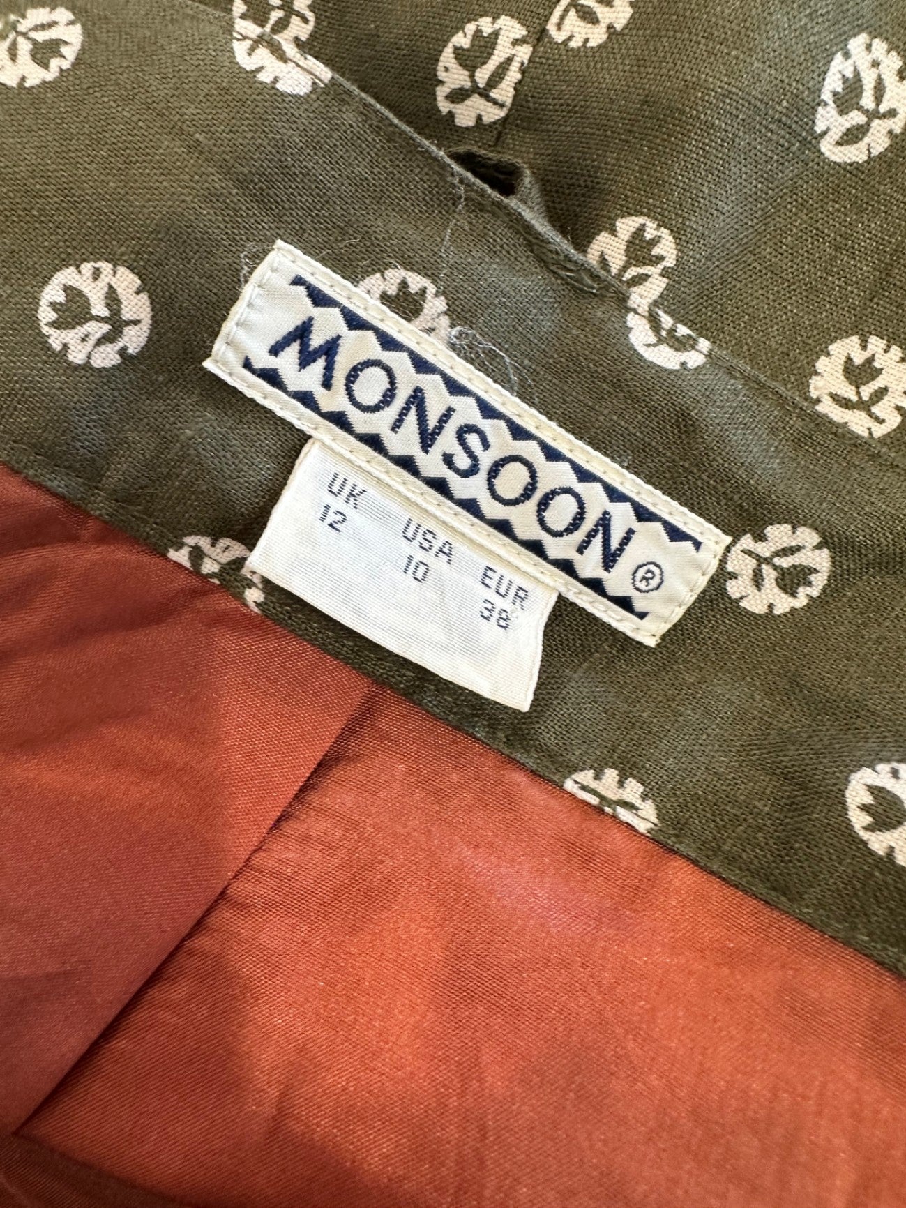 Monsoon - Skirt - Size 12 - Sage green