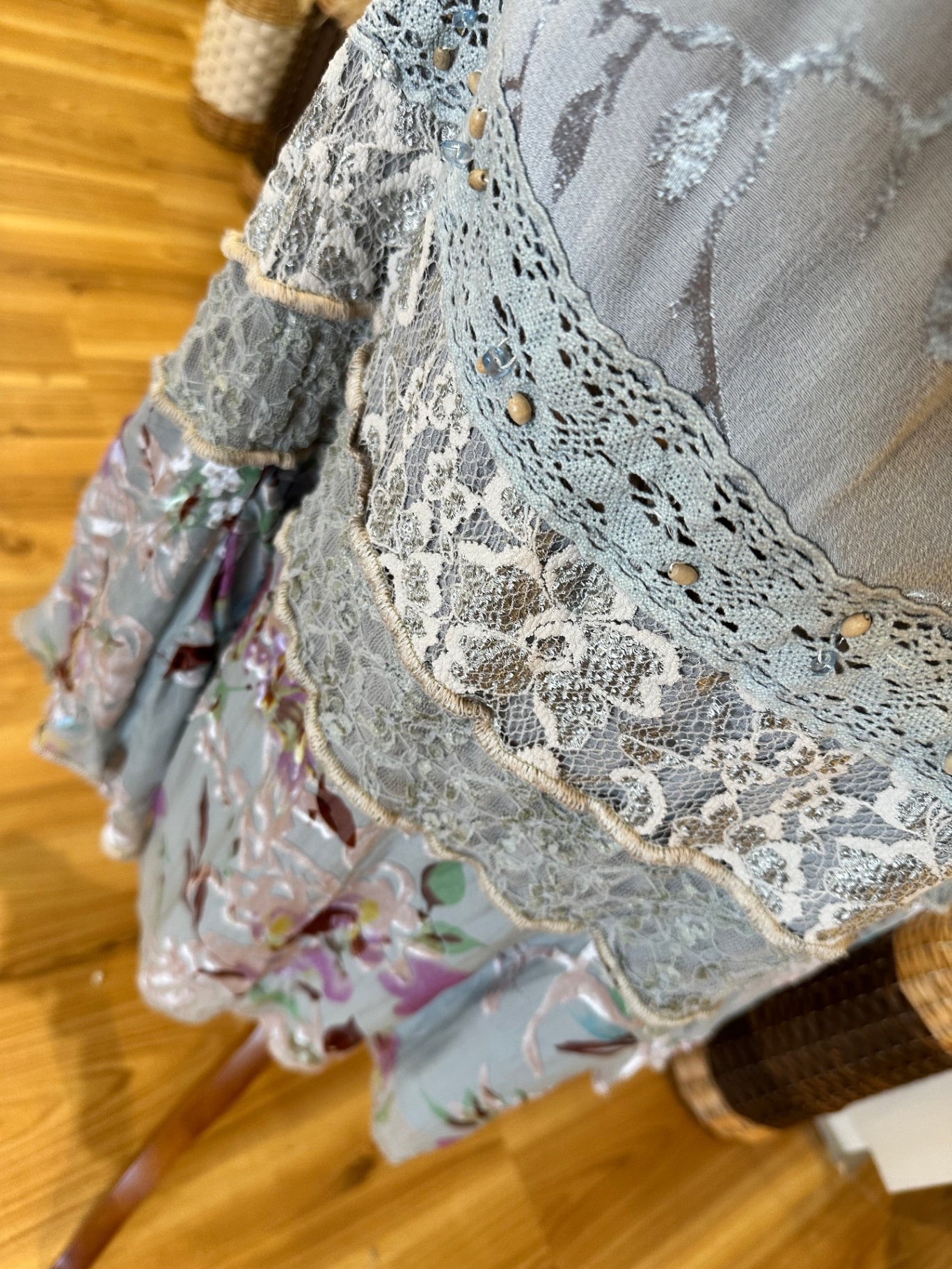 Spencer Alexis - Bohemian Skirt - Large - Grey (some colour run)