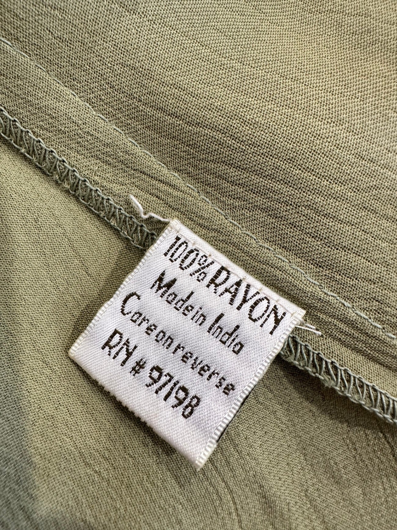 Vintage 90's Bohemian Dress - Medium - Light green