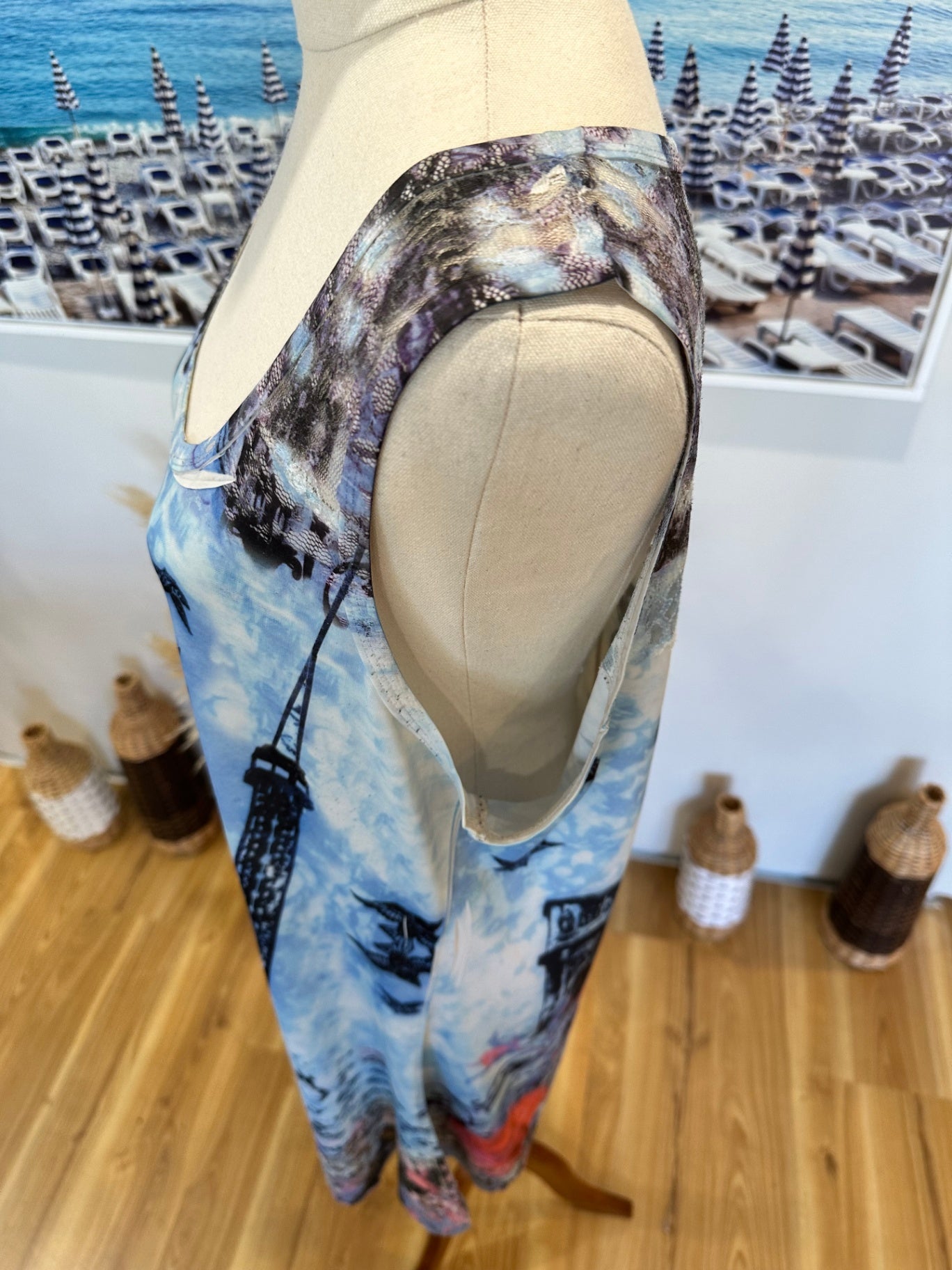 Merric Dress - Size 18 - Pastel Blue / Tie-Dye