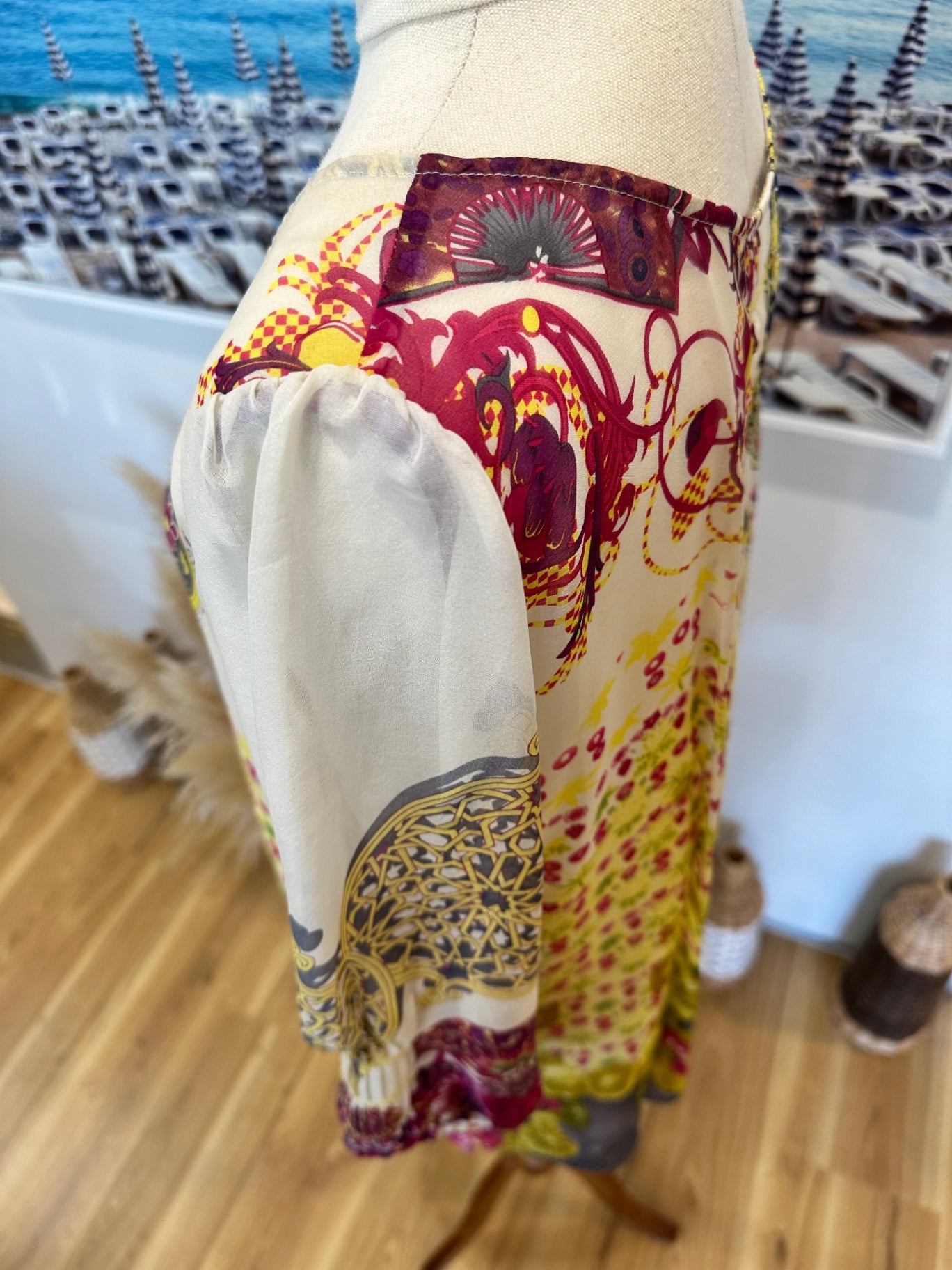 Loobie's Story - 100% Silk - Bohemian Blouse - Small / Medium