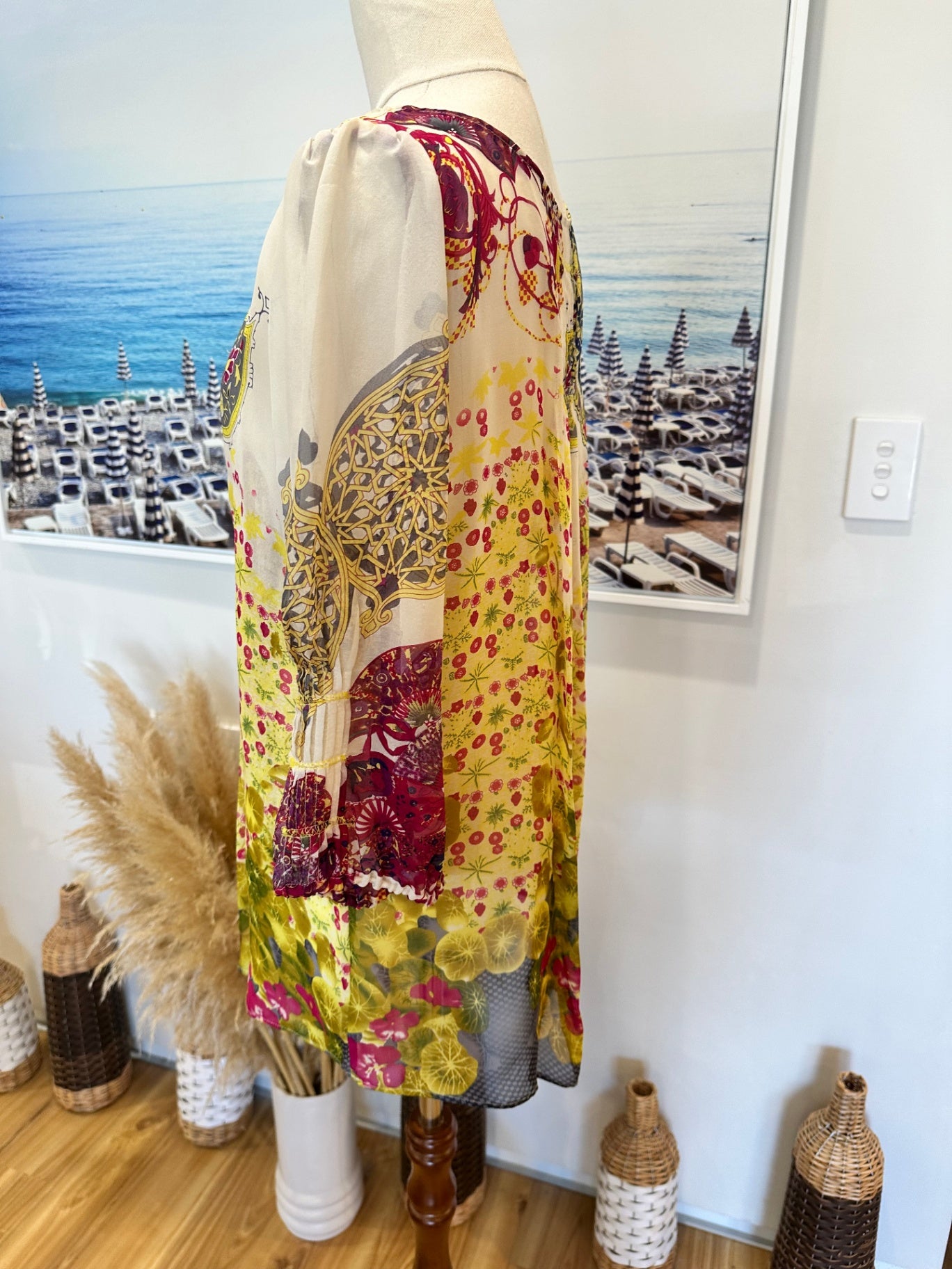 Loobie's Story - 100% Silk - Bohemian Blouse - Small / Medium