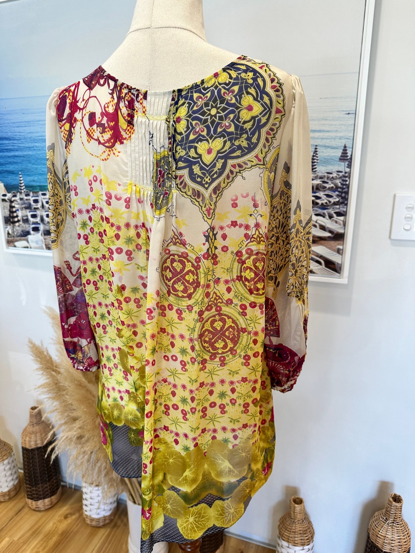 Loobie's Story - 100% Silk - Bohemian Blouse - Small / Medium