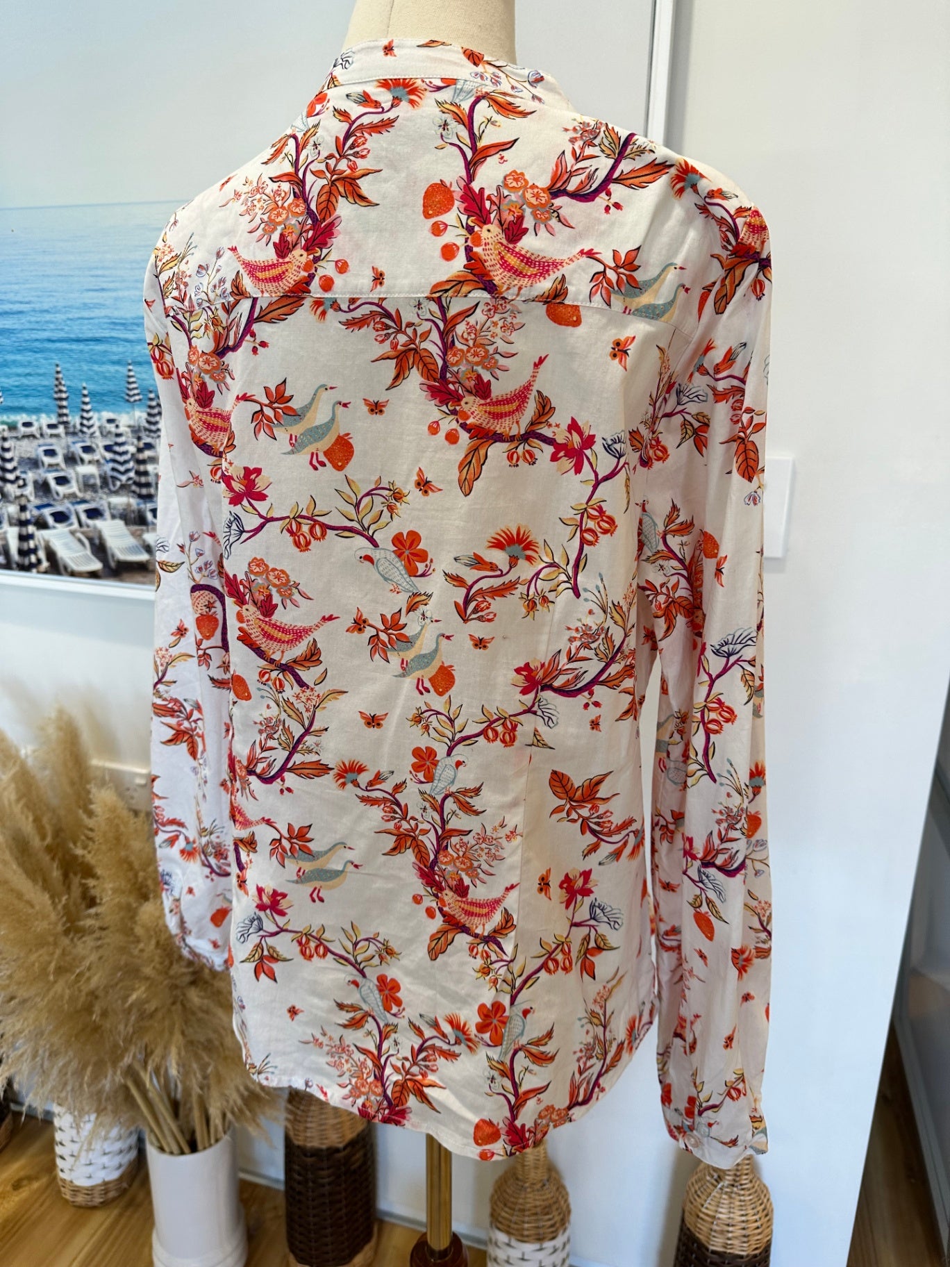 Joe Browns - Shirt w Bird Print - Size 14