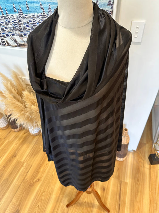 Black Striped Shawl