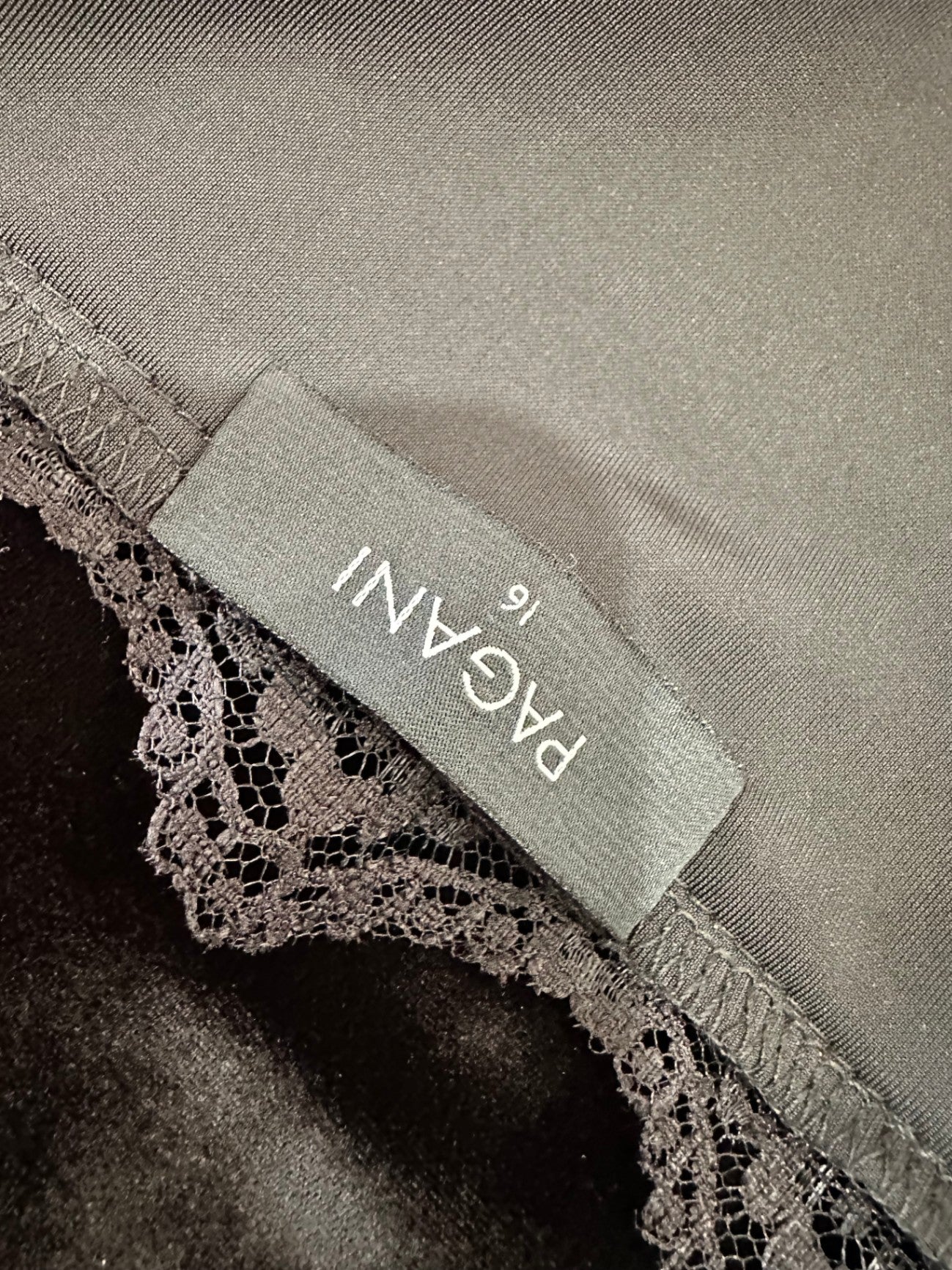 Pagani Velvet Camisole - Size 16 - Black