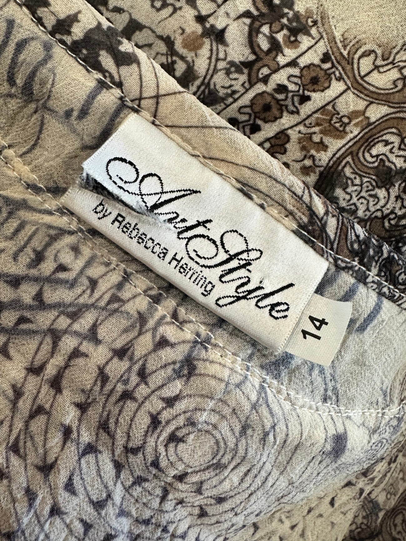 Art Style by Rebecca Herring Dress 14 Beige and black