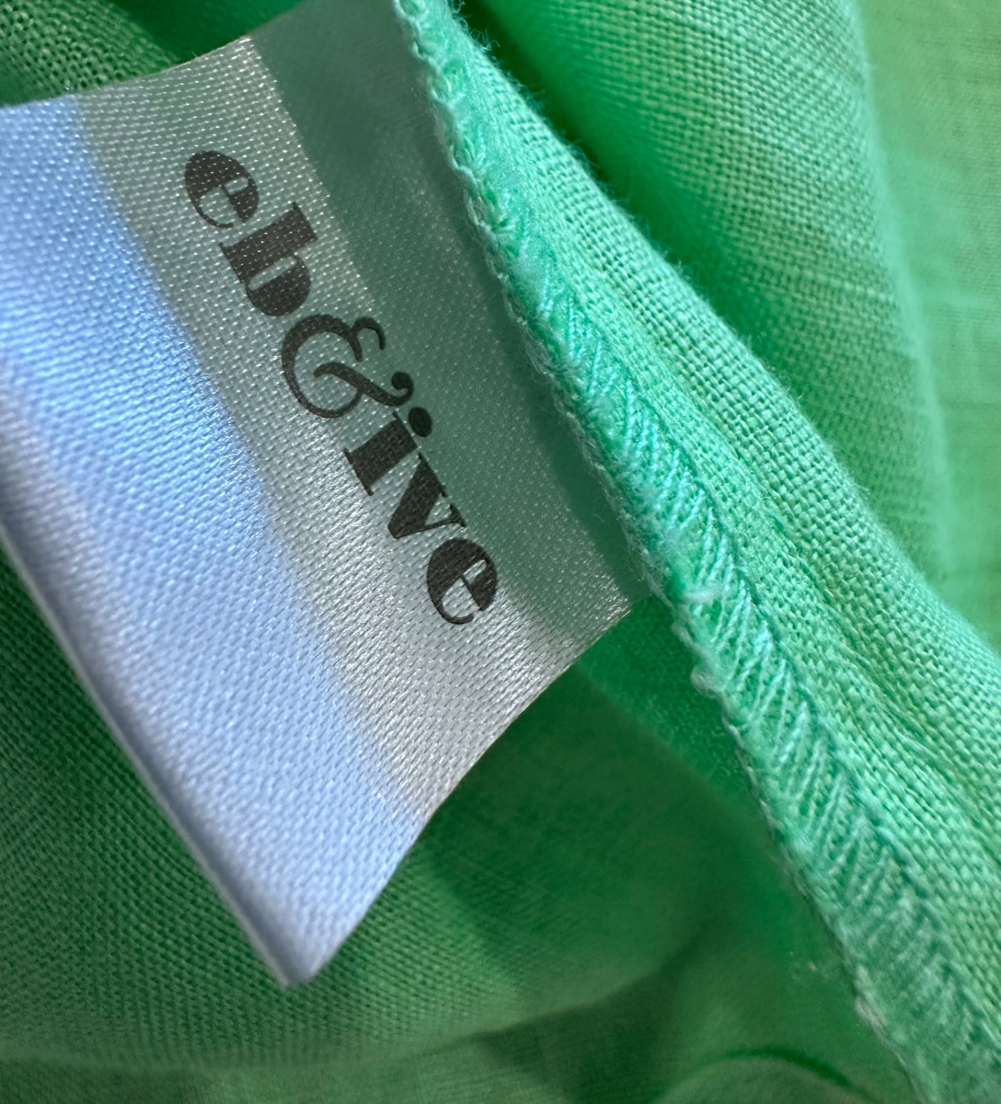 Eb & Ive Linen-Blend Shirt - Medium - Green