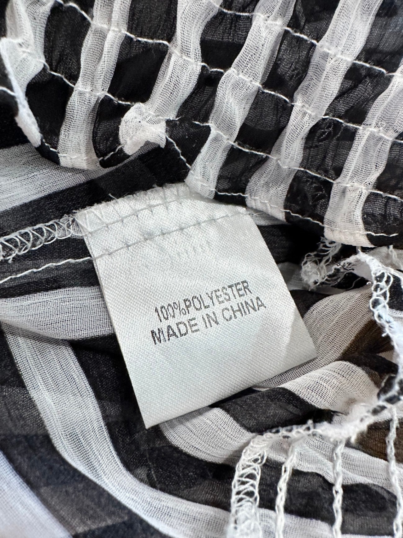 Switch Top - Size 12 - Black and white stripe