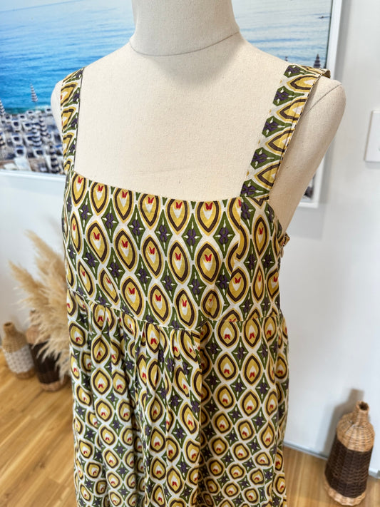 Bliss - Dress - Medium - Olive / Mustard