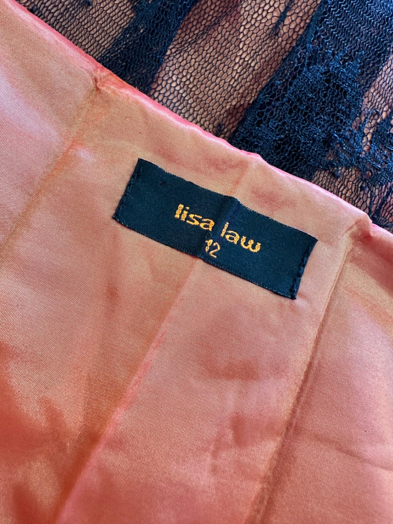 Lisa Law - Y2K era Skirt - Size 12 - Burnt orange and black