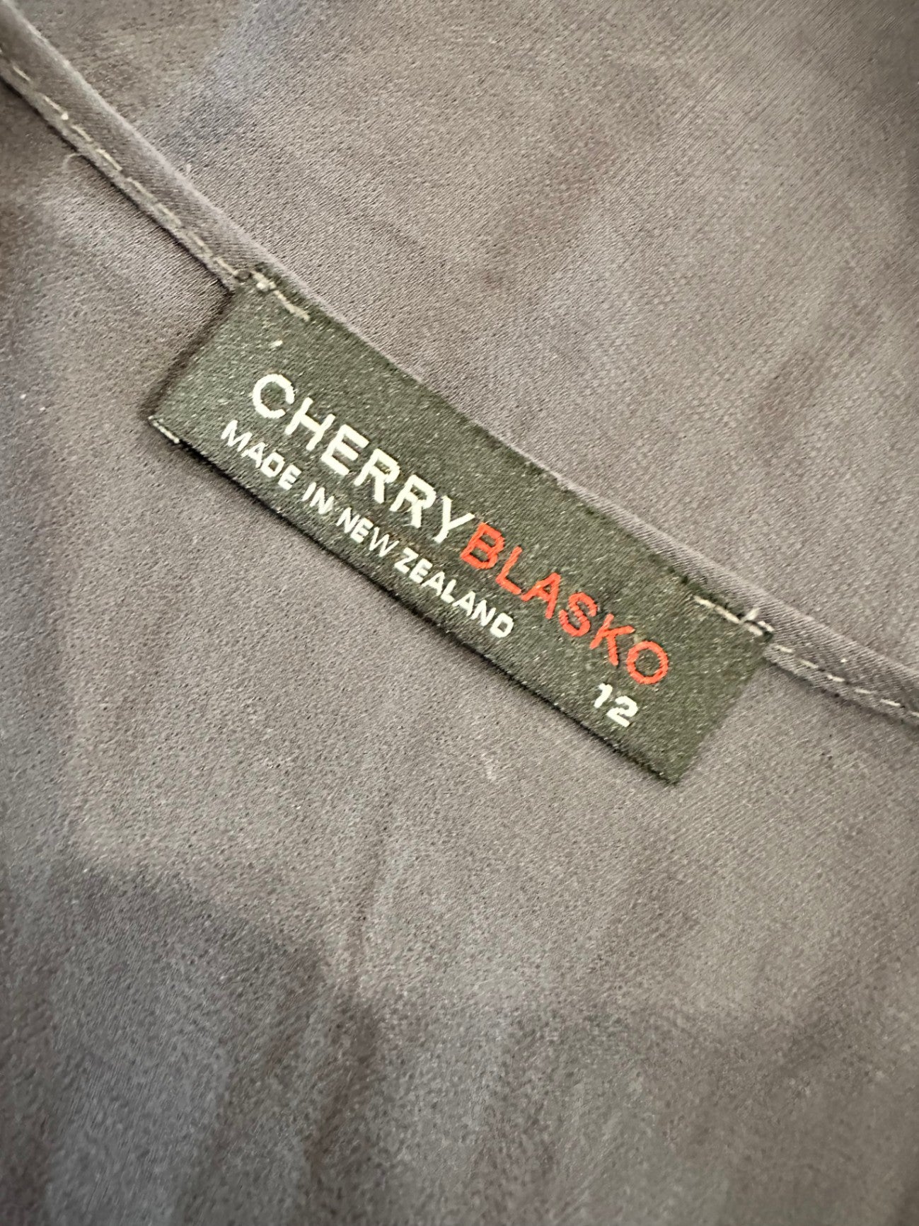 Cherry Blasko - Made in New Zealand Dress - Size 12 - Black / Grey