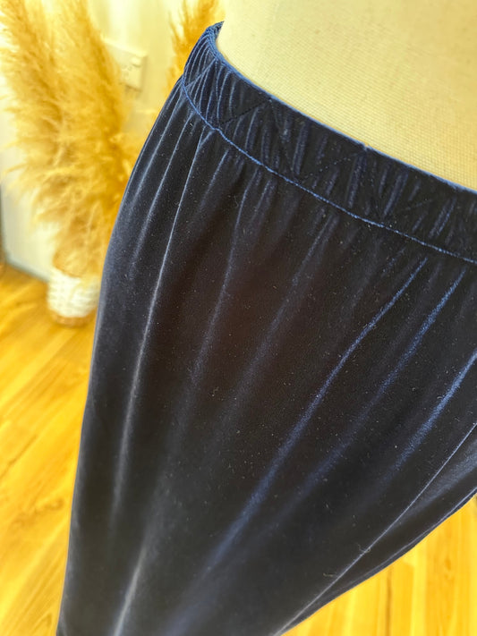 Anna Fitzpatrick - Velvet Skirt - Extra Large - Navy Blue