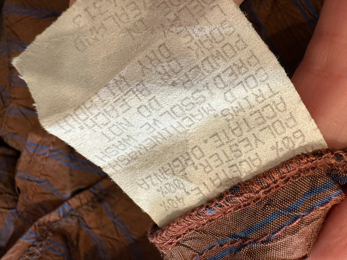 Annah Stretton - Shirt / Blazer - Medium Brown with blue stripes