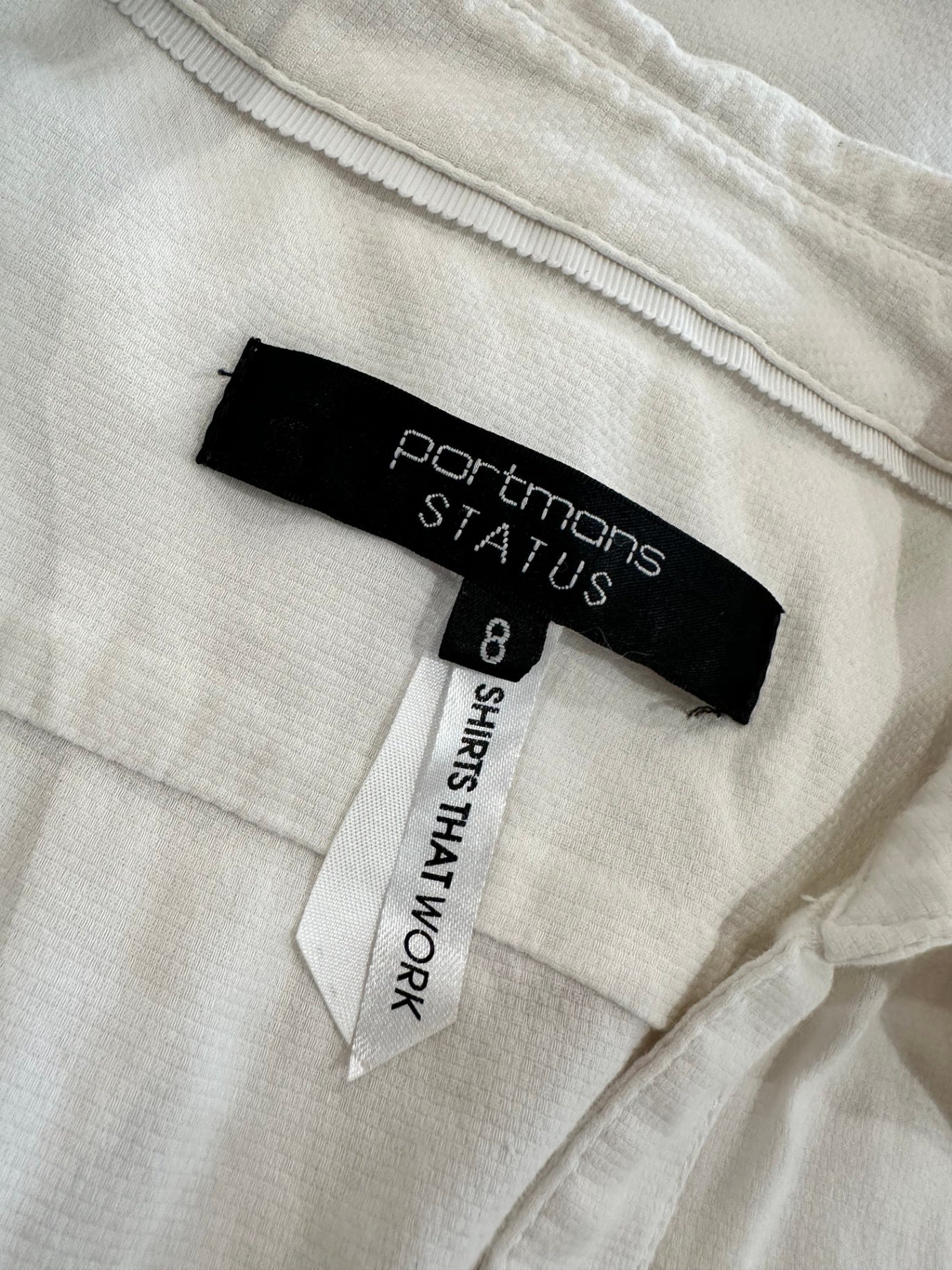 Portmans - Short Sleeve Shirt - Size 8 - White