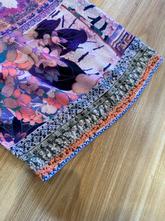 Camilla - Summer Pants - Size 10/12 - Purple + Pink