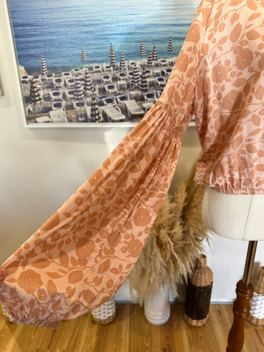 Billabong - Bohemian Blouse - Size 12 - Peach