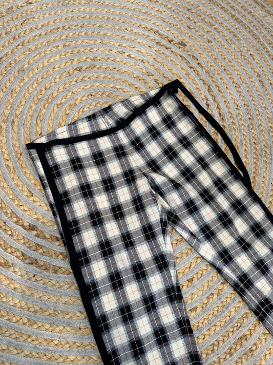 Handmade Pants - Size Small - Plaid - Black tones
