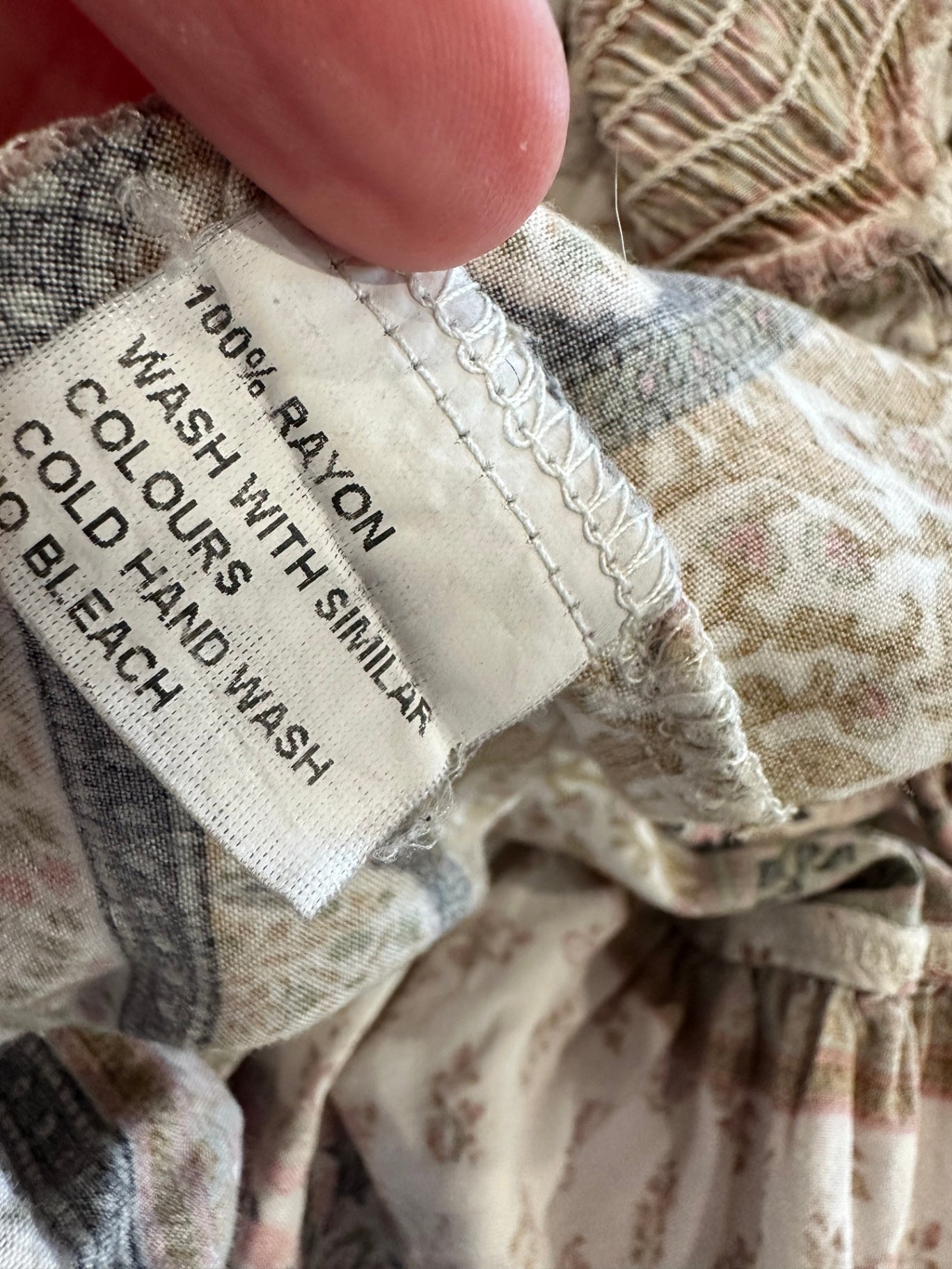 Iris Maxi - Bohemian Maxi Dress - Size 8 - Beige / Pink / Cream