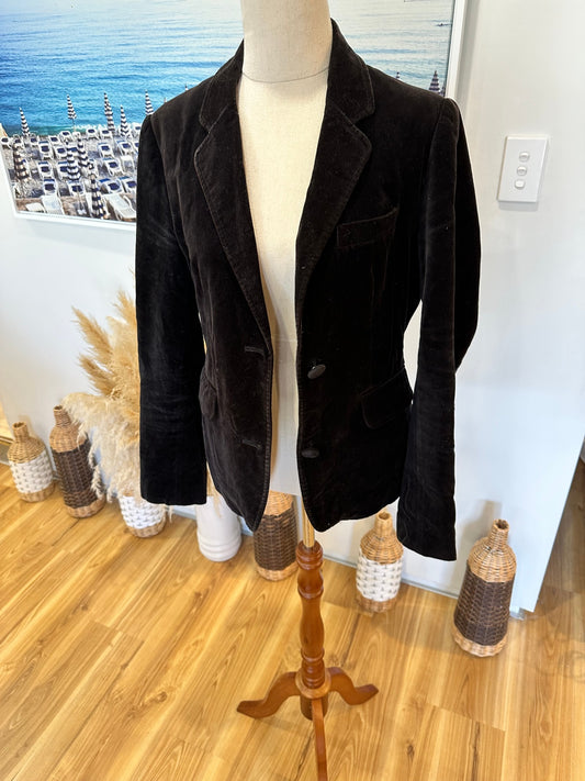 Emerge - Velvet Blazer - Size 12 - Black