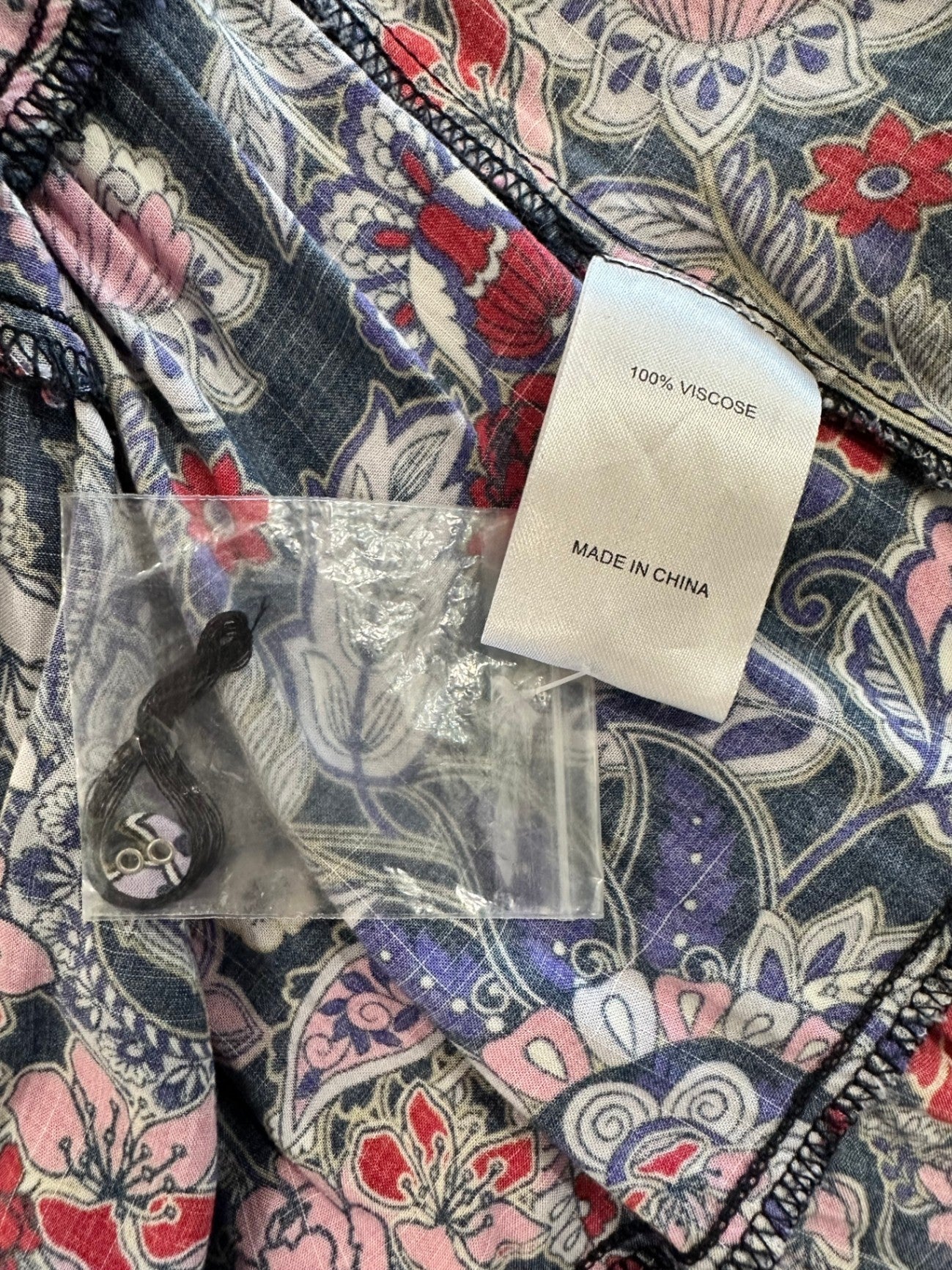 Virtuelle Bohemian Dress - Size 14 - Navy / Purple / Pink