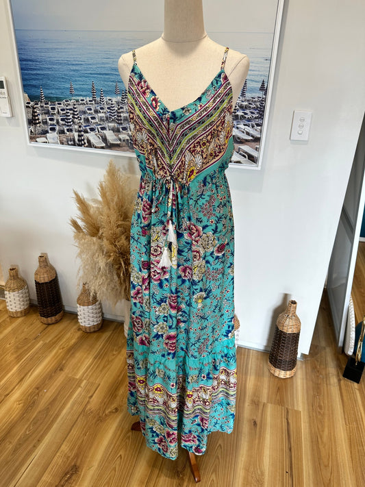 Rustty Dustty - Bohemian Dress - XXL - Aqua tones