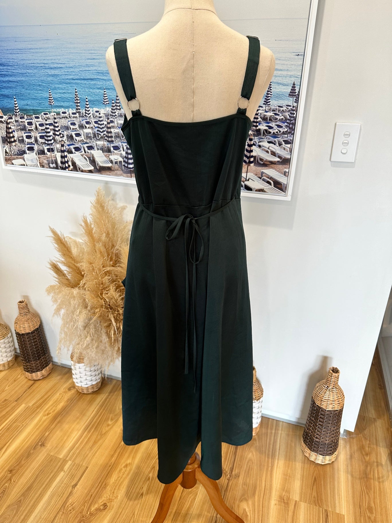 Wrap Dress - Small / Medium - Emerald Green