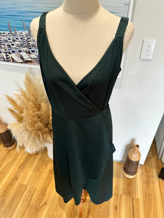 Wrap Dress - Small / Medium - Emerald Green