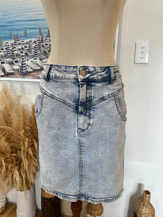 Seed - Skirt - Size 8 - Washed Denim