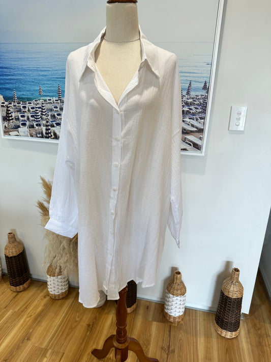 Shirt - Sequin Eye of Protection - Cotton - Extra Large - White